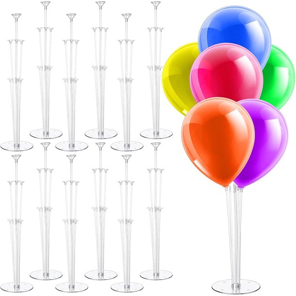Soporte de Globos, Soporte Globos Mesa, Soporte para Globos con Paleta de plástico Base de Globos, Boda, cumpleaños, Fiesta en el jardín y celebración del Gran Globo