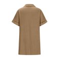 thumbnail image 6 of DDAPJ pyju Women's Oversized Button Down Shirt Dress with Pockets Casual Summer Loose Fit Short Sleeve V Neck Shift Dress Rebajas Hoy Liquidación Coffee M, 6 of 7