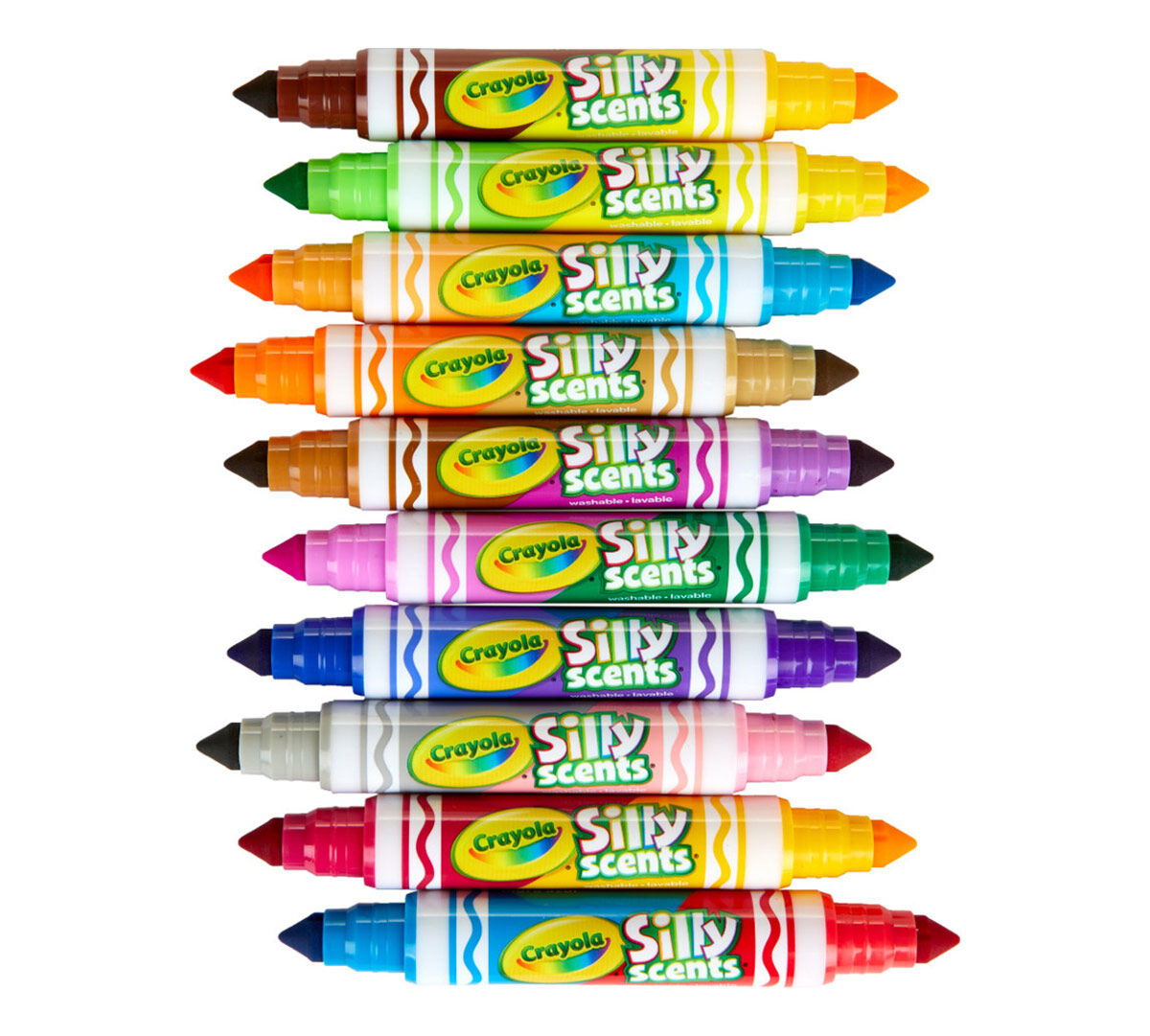 Crayola Silly Scents Dual-Ended Art Markers, School Supplies, Beginner Child, 10 Count - image 3 of 6