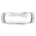thumbnail image 3 of Auriga Fine Jewelry 14K White Gold 7mm Lightweight Half Round Men's Wedding Band Size 10.5, 3 of 6
