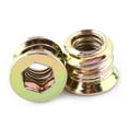thumbnail image 1 of M Buder Tuercas De Inserción Para Madera Acero Al Carbono Galvanizado Cabeza Hexagonal Fijación Muebles Carpintería Conector Roscado Resistente Al Óxido Talla M6*10mm Paquete 20 Piezas, 1 of 9