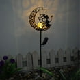 thumbnail image 2 of Colorful Solar Garden Moon Light, Hollow Design, For Yard Pathway, Auto Dusk To Dawn, 2 of 6