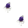 thumbnail image 1 of Guardoinrt Modern Minimalist Brooch Pin Unique And Fashionable Statement Piece Stylish Versatile Flower Brooch blue purple 2Set, 1 of 6
