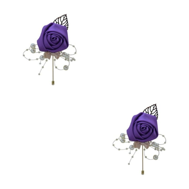 Guardoinrt Modern Minimalist Brooch Pin Unique And Fashionable Statement Piece Stylish Versatile Flower Brooch blue purple 2Set