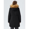 thumbnail image 2 of Orolay Women's Thicken Fleece Lined Parka Winter Coat Hooded Jacket with Removable Fur Collar, 2 of 5