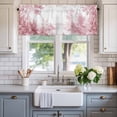 thumbnail image 2 of Landscape Painting Window Valance Curtain Pink Tree Riverside Rod Pocket Short Curtain for Living Room, Bedroom & Kitchen Window Decor 42x18in, 2 of 8