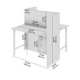 thumbnail image 7 of Hustle 48W 2 Person Cubicle with Tackboard in White/Elm - Engineered Wood, 7 of 7