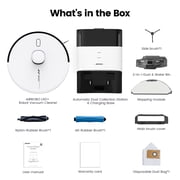 AIRROBO L60+ Self-Empty Robot Vacuum and Mop Cleaner with Ultrasonic Carpet Detection,12,000Pa Suction,Laser Obstacle Avoidance,300min Long Runtime