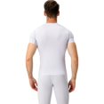 thumbnail image 4 of Active Men's Short Sleeve Compression Shirt with Stretch Fit and Moisture-Wicking Fabric - , White, 4 of 7