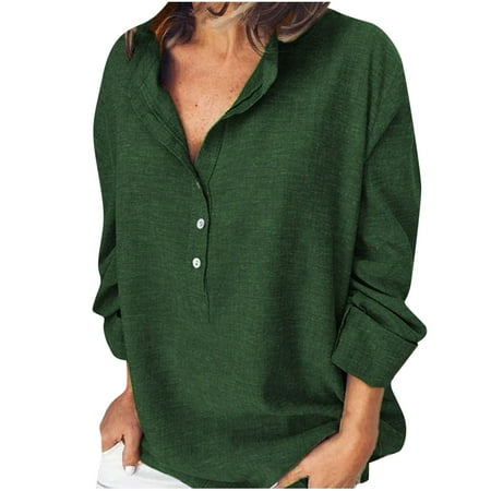 

Women s Casual Loose Long Sleeve Pullover Solid Blouse Shirts Sweatshirt black long sleeve shirt women corset tops for women Green XL
