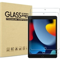 [2 Pack] iPad 10.2 9th 8th 7th Generation Screen Protector Ultra-Clear 9H Tempered Glass Screen Film Guard for Apple iPad 10.2"