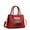 82311Red, variant on Medium Size Glossy PU Leather Top Handle Crossbody Tote Purses for Women Simple Large Capacity Black Crocodile Pattern Shoulder Handbags for Women with Compartments For Mom