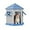Blue-1, variant on SAZYY Indoor Outdoor Waterproof Dog House, Puppy Shelter with Air Vents and Elevated Floor, Sturdy Dog Kennel for Small to Large Sized Dogs, Easy to Assemble Blue 38.62*36.26*38.07