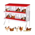 thumbnail image 2 of Chic-Ken Nesting B-ox, 6 Compartment Chicken Nesting Box with Legs, Metal Chicken Laying Boxes with Perch, Metal Roll Away Eggs Laying Boxes, Versatile Wall Mount or Free Standing for Chickens, 2 of 7