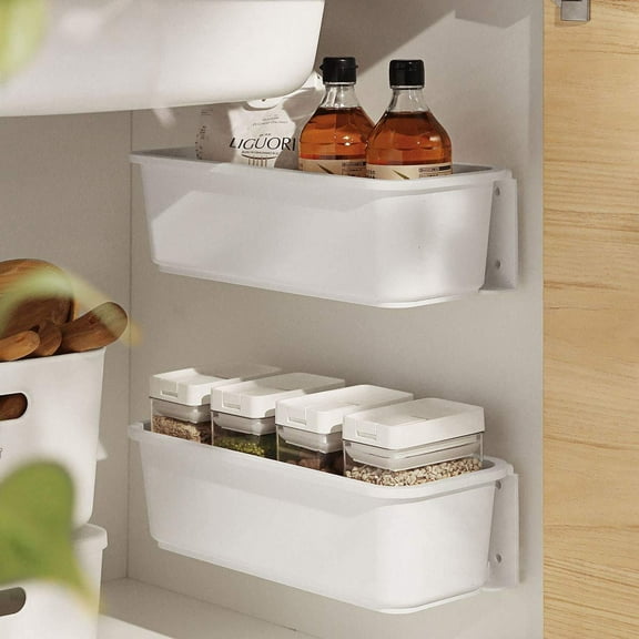 Under Sink Organizer, Sliding Pull-Out Base Cabinet Storage, Door Storage Trays