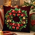 thumbnail image 4 of Christmas Tree Decorative Throw Pillow Covers 45x45cm Christmas Pillow Cover With Festival And Bow Decorative Sofa Decorative Linen Pillow, 4 of 6