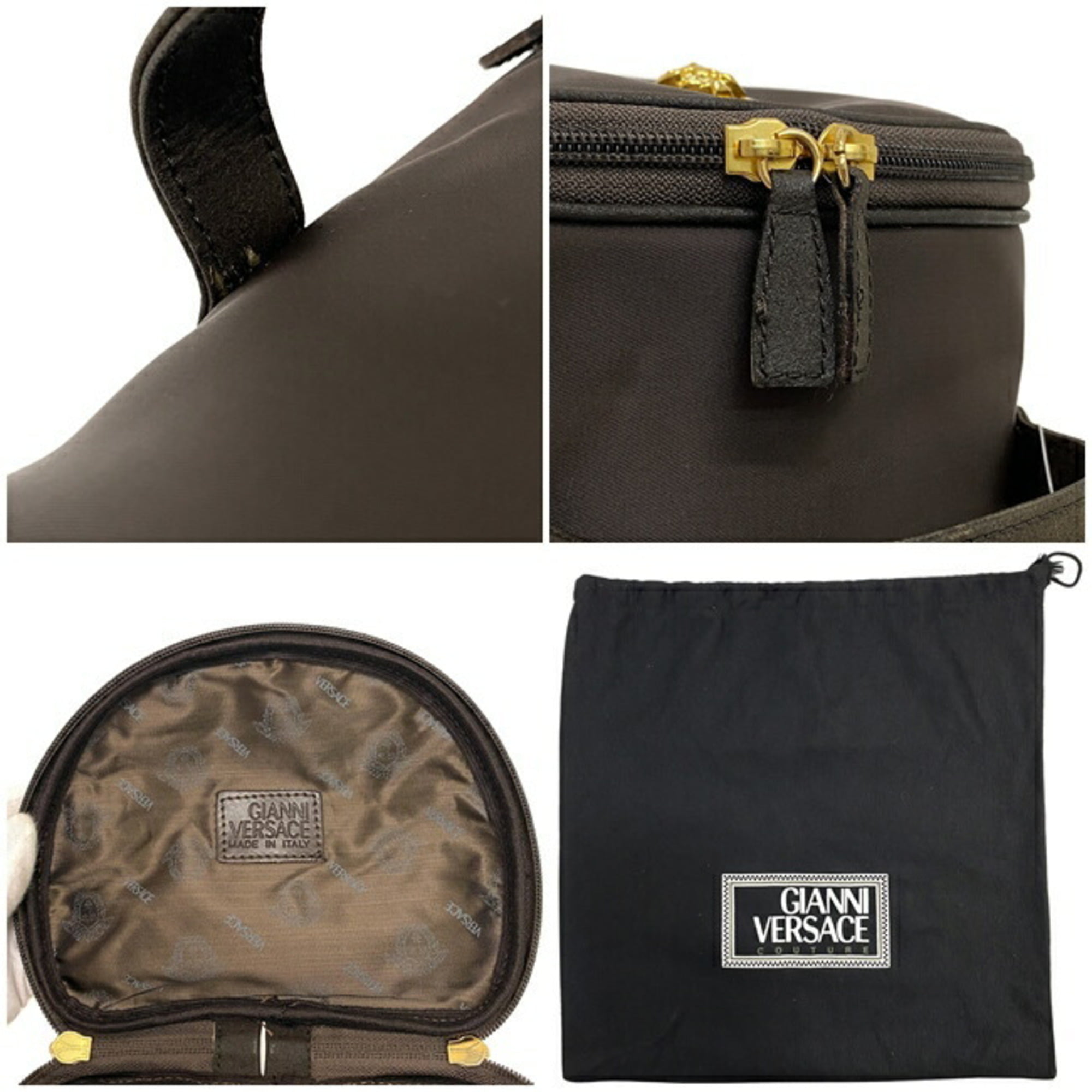 GIANNI VERSACE 70-80's Medusa Gold Leather Bag Shoulder Tote Greek Key Purse  | eBay
