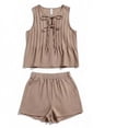 thumbnail image 6 of Summer 2 Piece Sets,Womens Two Piece Sets Pleated Vacation Outfits Beach Linen Set Summer Matching Set, 6 of 6