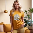 thumbnail image 2 of Ship Graphic Unisex 100 Cotton T-Shirt with Gold Frigate Art Design 6, 2 of 18