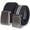 2 Pack Black/Olive Khaki, variant on Canvas Web Belt | Cut to Fit Up to 52" | Flip-Top Matte Silver Nickel Buckle (Brown Khaki )