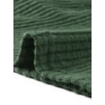 thumbnail image 5 of Vestido de mujer Inspire Chic de cuello redondo, manga larga, con fruncido lateral y abertura, color verde oscuro, talla M, 5 of 5