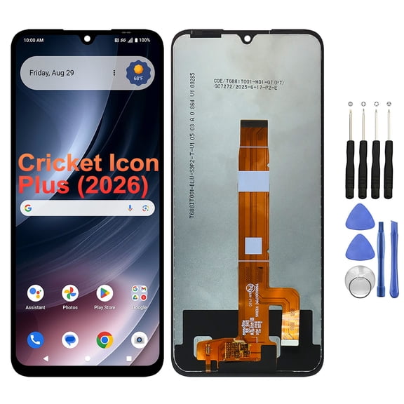 KIQ For Cricket Icon Plus (2026) LCD Screen Full Assembly with Digitizer Replacement