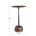 thumbnail image 2 of Creative Co-Op Vintage Aluminum Side Table, Antique Brass Finish, 2 of 7
