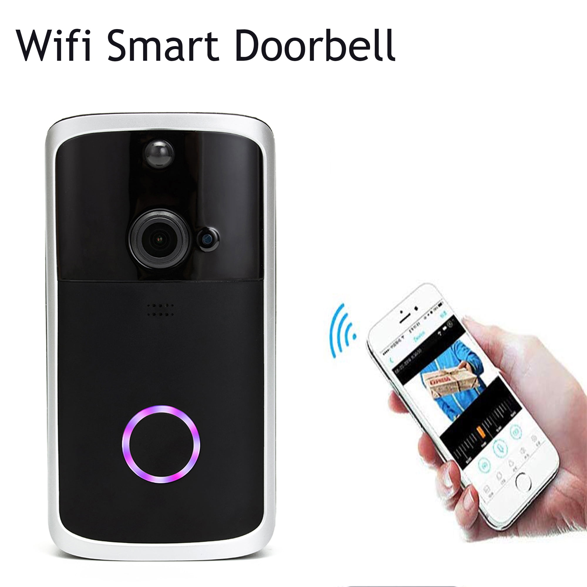 HD 1080P WIFI Security Doorbell Wireless Video Door Phone IR Night Vision Camera