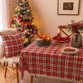 thumbnail image 4 of cpengpj Clearance Tablecloth Linen Christmas Green Checked Tablecloth Washable Coffee Table Decorative Garden Tablecloth Kitchen, 4 of 8