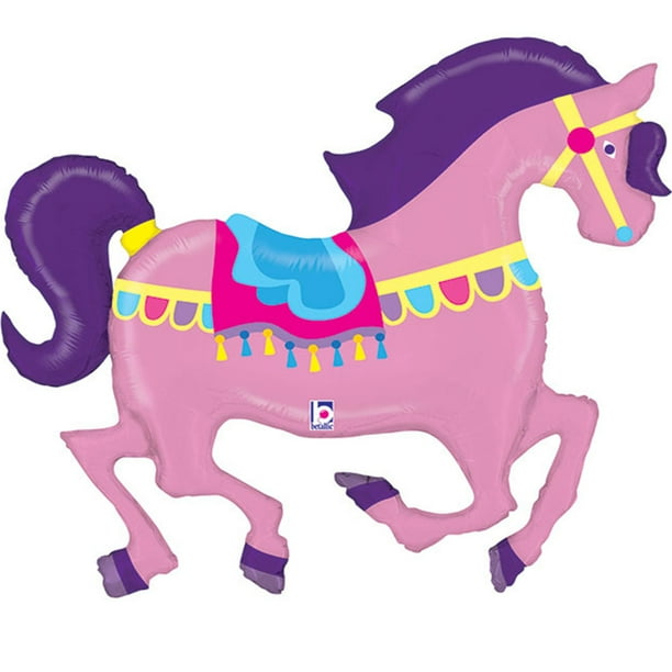 Carousel Horse Foil Balloon 48"
