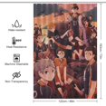 thumbnail image 2 of Haikyu!! Shower Curtain Waterproof Polyester Fabric Bathroom Curtain Decorative Set with 12 Hooks, 2 of 7