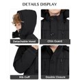 thumbnail image 6 of WenVen Boy's Puffer Jacket Winter Puffer Coat Windproof Quilted Fleece Lined Coat Black 8, 6 of 11