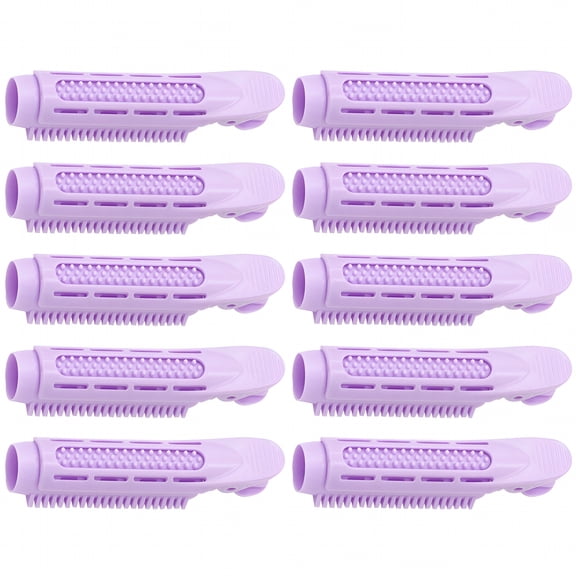 ACDANC 10 Pcs Hair Curler Volume Tool Curtain Bangs Roller Crimper Purple ABS