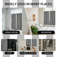 thumbnail image 4 of Black and White Kitchen Curtains Striped Simple Trendy Neutral Art Boys Men Teen Small Short 27.5" W x 39" L Window Treatment Tiers for Bedroom Living Room Bathroom 2 Panels Rod Pocket Drapes, 4 of 6