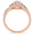 thumbnail image 4 of Everly Women's Morganite and Sapphire 10k Rose Gold Ring, 4 of 7
