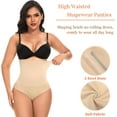 thumbnail image 4 of Tummy Control Shapewear Underwear for Women High Waisted Body Shaper Panties Slimming Girdle Shaping Briefs, 4 of 6