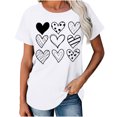 thumbnail image 2 of Cadeau de Saint-Valentin pour Femmes Imprimé Saint-Valentin T-Shirt Mode Confortable Blouses Tops Femme, 2 of 8