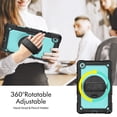thumbnail image 7 of Case for Samsung Galaxy Tab A7 Lite 2021 8.7 inch with Screen Protector, 360 Degree Rotating Kickstand Hand Strap Heavy Duty Shockproof Cover with Shoulder Strap, Sky Blue PC, 7 of 7