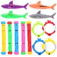 thumbnail image 1 of 1 Set Summer Diving Pool Swimming Toys Diving Sticks Diving Fish Rings and Shark Toys, 1 of 7