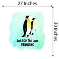 thumbnail image 4 of Watercolor Decal Just A Girl That Loves Penguins Living Room Wall Decal for Family Multicolored Bird Silhouettes Art Design Cute Themed Room Décor - Size: 27 In x 30 In, 4 of 5