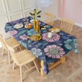 thumbnail image 5 of Pioneer Flower Floral Print Pattern Rectangle Tablecloth 60"x102",Waterproof Polyester Rectangle Table Cloth, Wipeable Spillproof Polyester Tablecloth for Dining, Camping, Indoor and Outdoor, 5 of 6