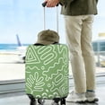 thumbnail image 3 of Stretch Luggage Cover S(18-20in)– Elastic Travel Suitcase Protector with Handle Openings & Bottom Closure, Washable Polyester Spandex Suitcases Cover, Doodle Print, 3 of 5