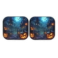 thumbnail image 7 of Windshield Sun Shade, Halloween Pumpkin Castle Purple Foldable Car Sun Shade Windshield for Front, 2 Pieces, 7 of 7
