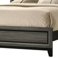 thumbnail image 2 of Grooved Panel Contemporary Eastern King Bed with Tapered Legs, Gray- Saltoro Sherpi, 2 of 5