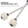 thumbnail image 4 of 2 Pcs Maillets en Feutre, Manches en Acier Inoxydable, Percussion, Accessoires pour Instruments, 4 of 9