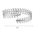 thumbnail image 6 of Hyasfey Cuff Bracelet Vintage Punk Geometric Electroplating Adjustable Opening Decorative Gift Women Girl Metal Feather Leaf Upper Arm Bangle Armband for Daily Wear, 6 of 8