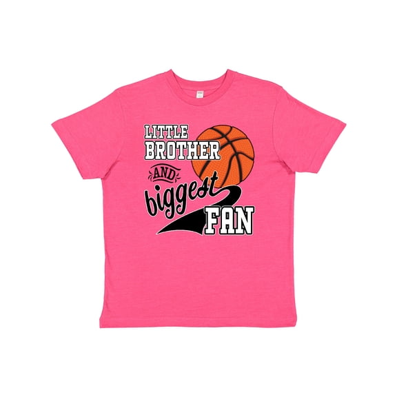 Inktastic Little Brother and Biggest Fan- basketball player Youth T-Shirt