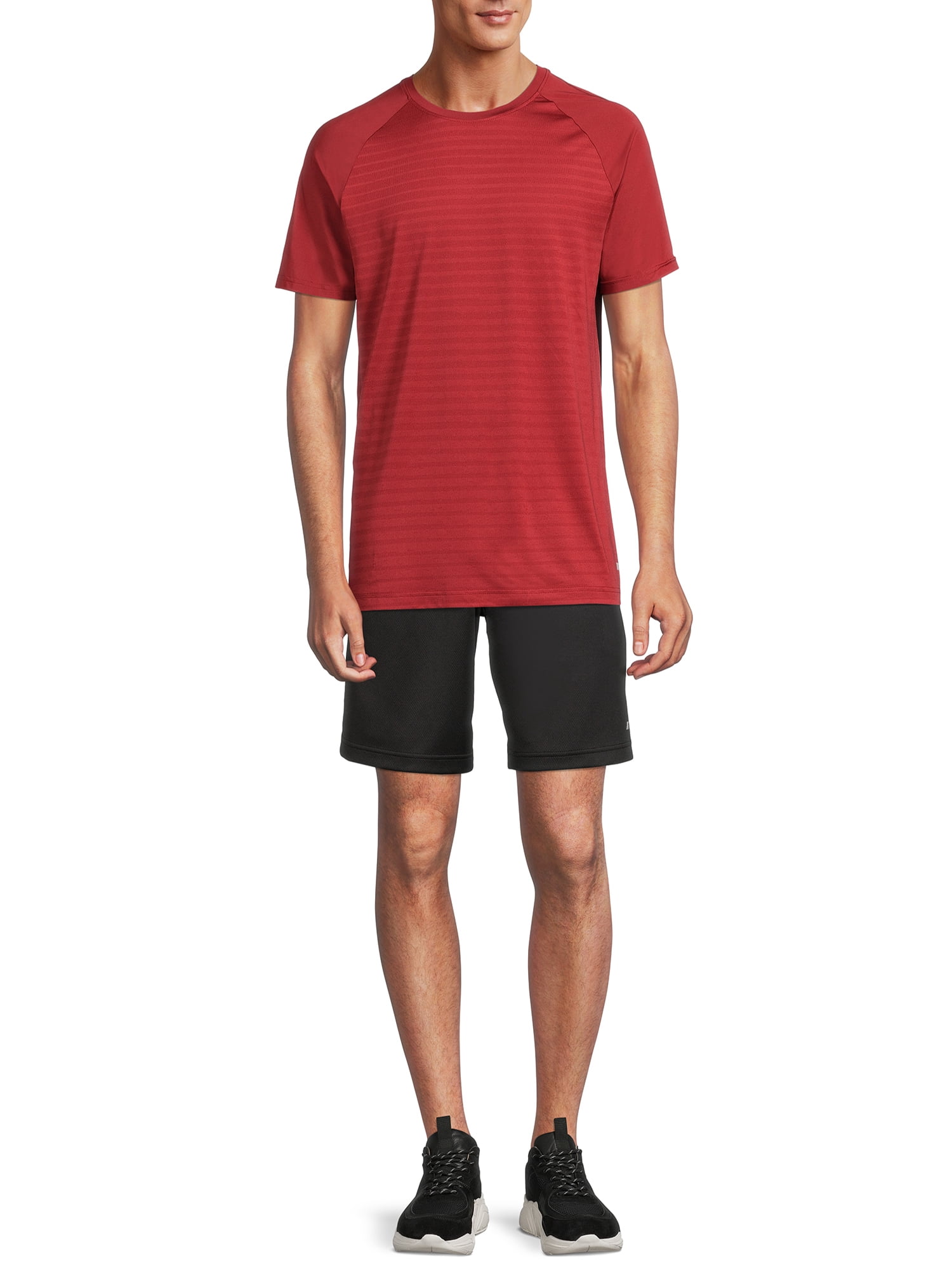 Russell Men's and Big Men's Active Asymmetrical Striped T-Shirt, up to Size 5XL