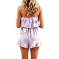 thumbnail image 7 of Shadoumai Bohemian Floral Print Off Shoulder Jumpsuit For Summer Casual Fashion Romper With Ruffle, 7 of 7