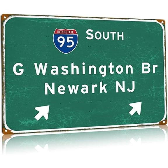 Airport Metal Tin Signs Atlanta Atl Airport Highway Poster Sign Interstate I-75 I-85 South Direction Indication Georgia Ga Travel Souvenir Gift 16x24 Inches